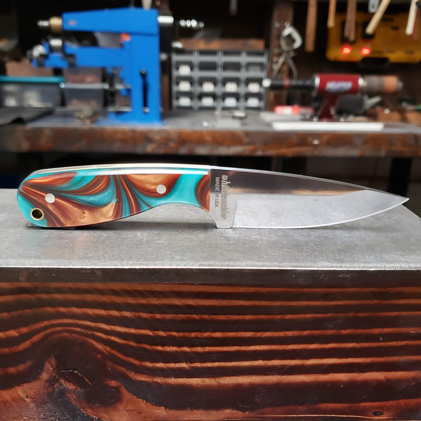 Custom M3 - Copper & Teal 154CM Stainless