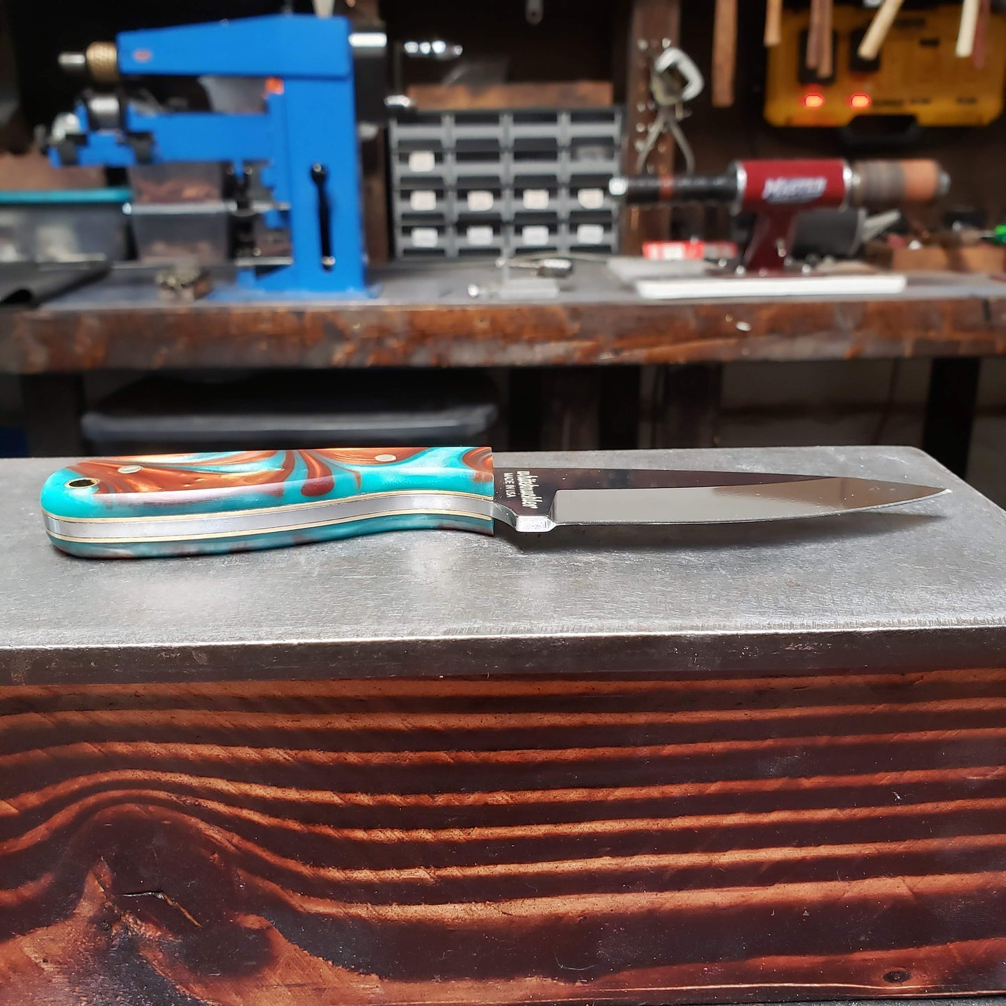 Custom M3 - Copper & Teal 154CM Stainless