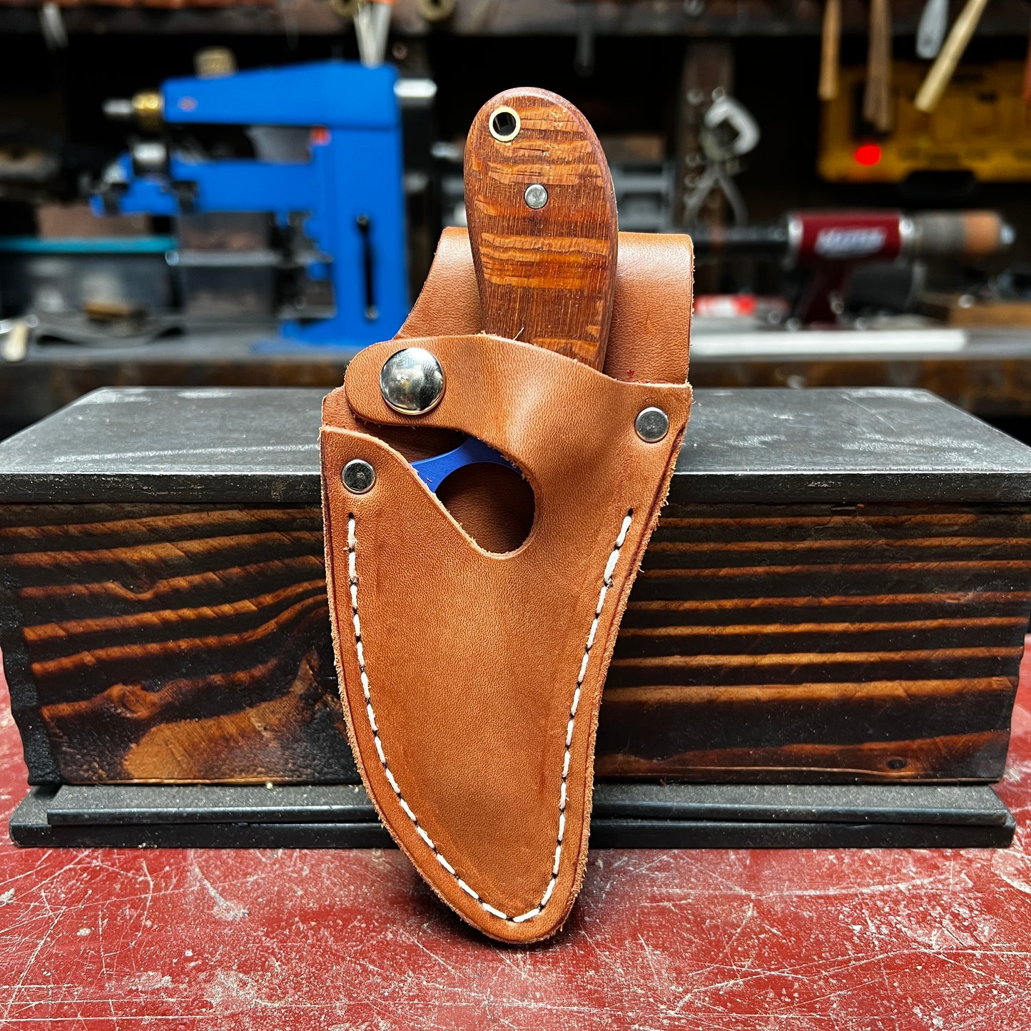 Custom C7 - Leopardwood & Blue Cerakote