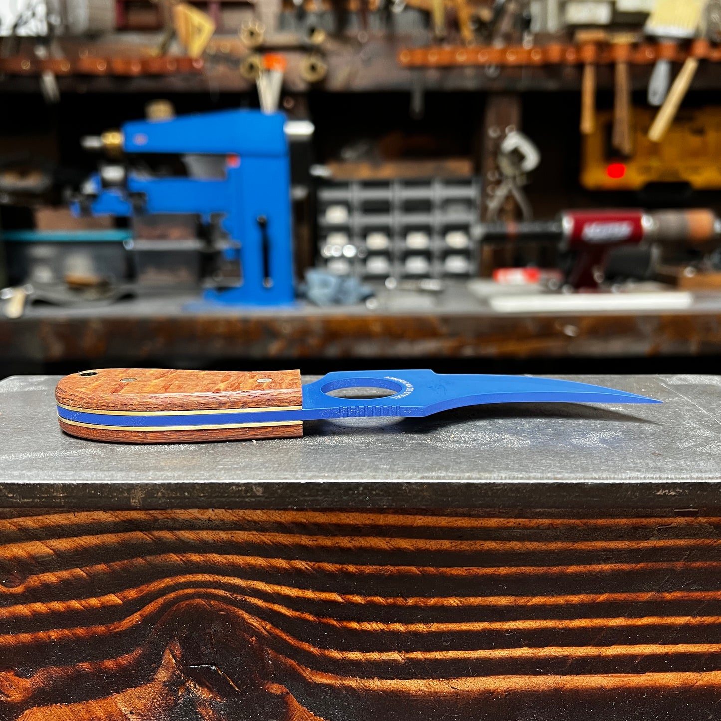 Custom C7 - Leopardwood & Blue Cerakote