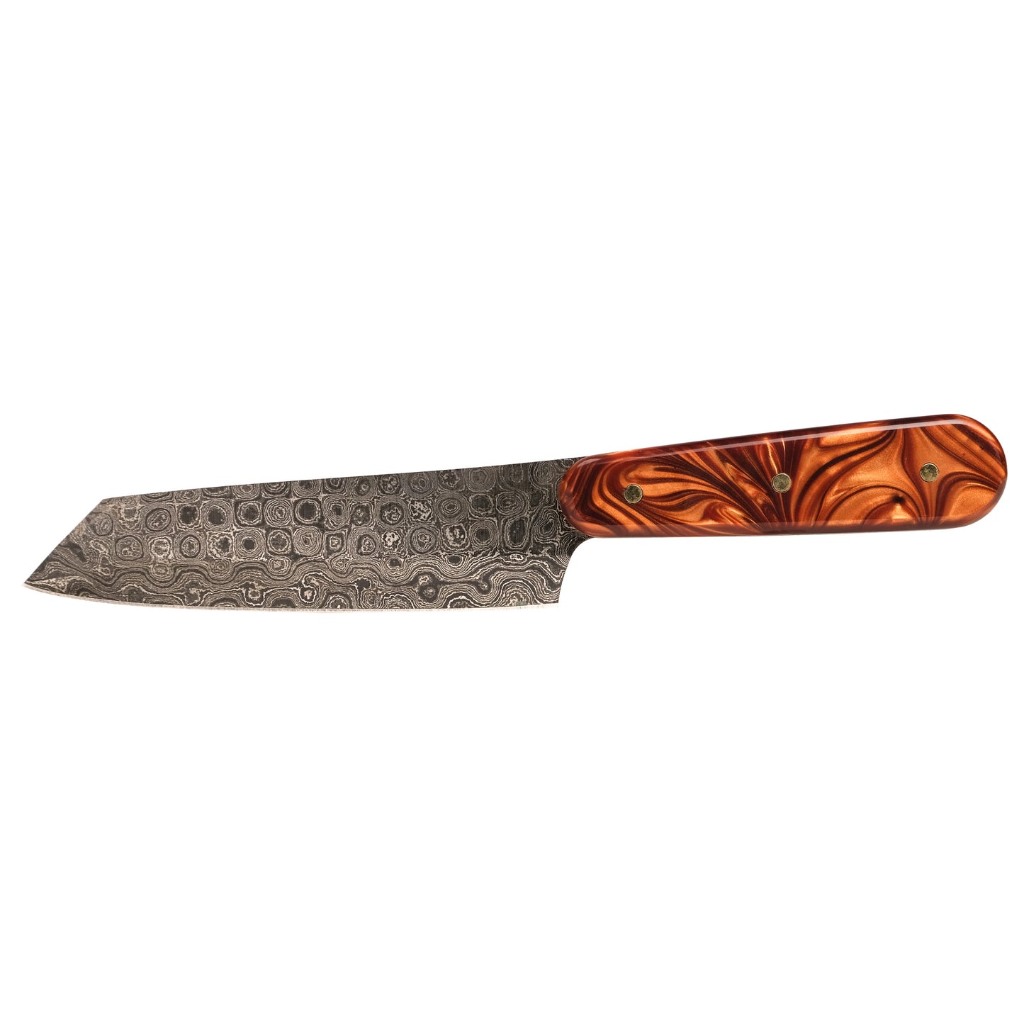 Copper Pearl Knife Set - Damascus