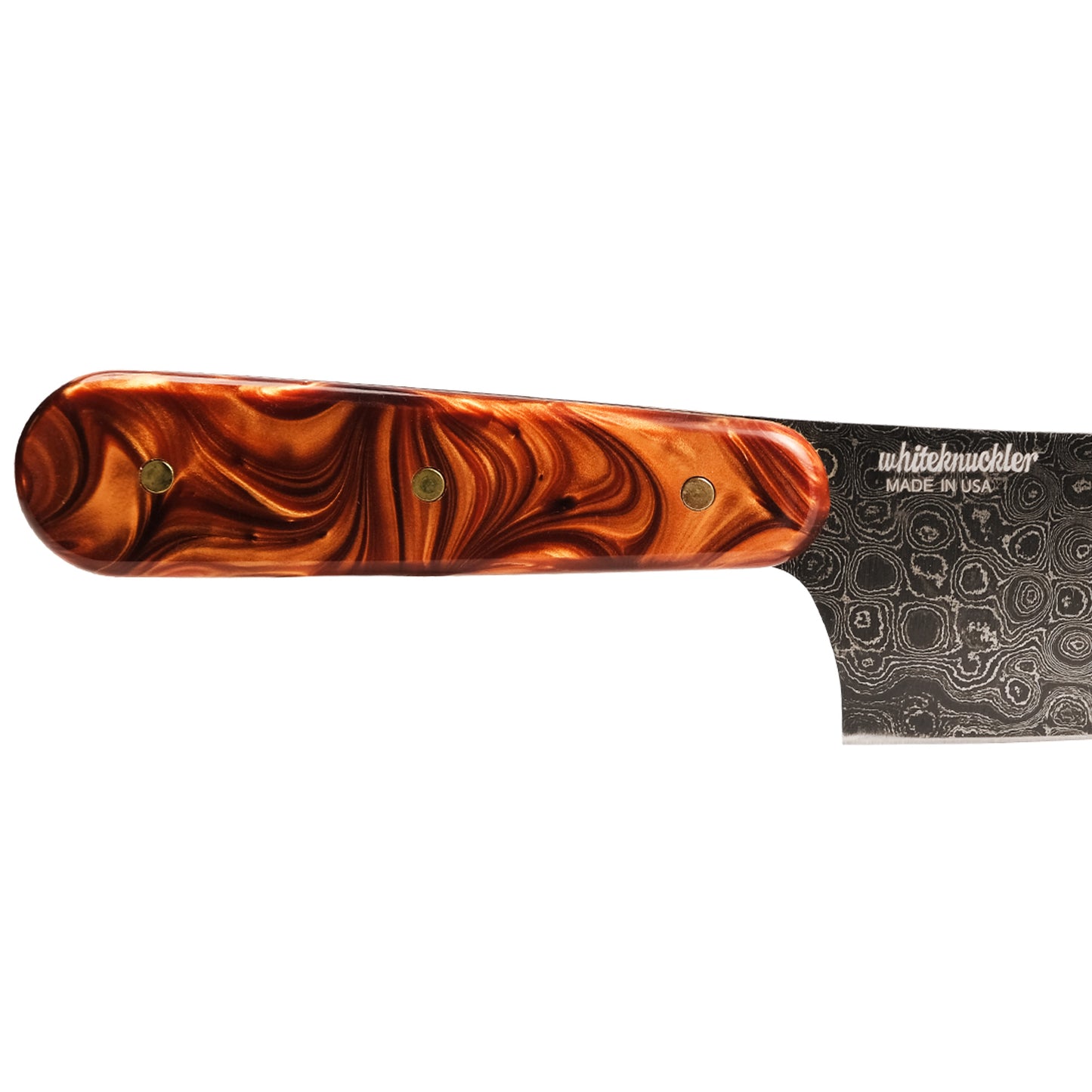 Copper Pearl Knife Set - Damascus