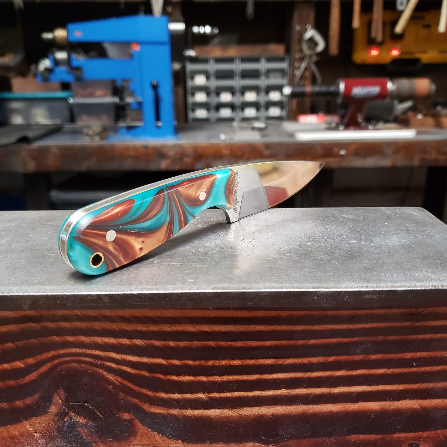 Custom M3 - Copper & Teal 154CM Stainless