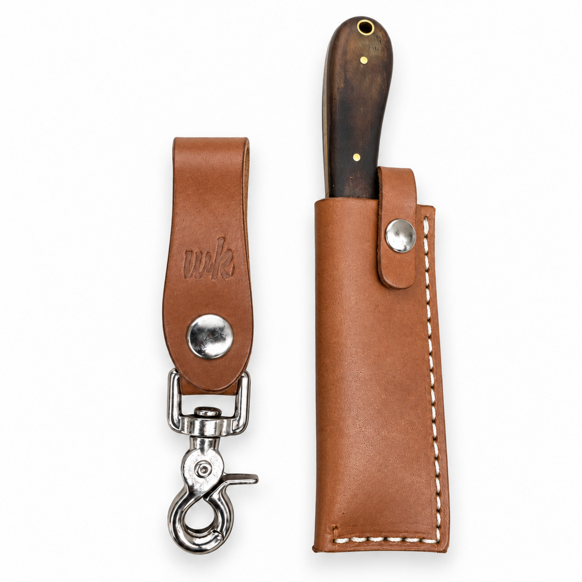 WK® STRAIT EDGE GLOVEBOX KNIFE & KEY HANGER -CHESTNUT