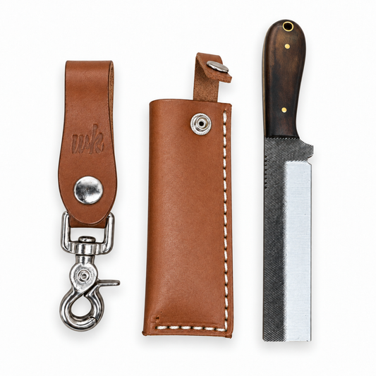 WK® STRAIT EDGE GLOVEBOX KNIFE & KEY HANGER -CHESTNUT