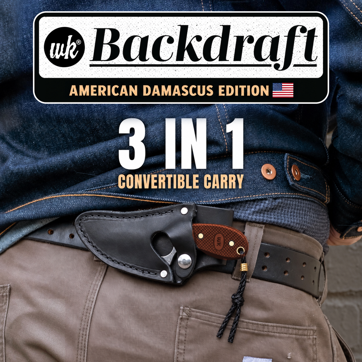 WK® Convertible C7 - Backdraft Damascus Edition Rosewood