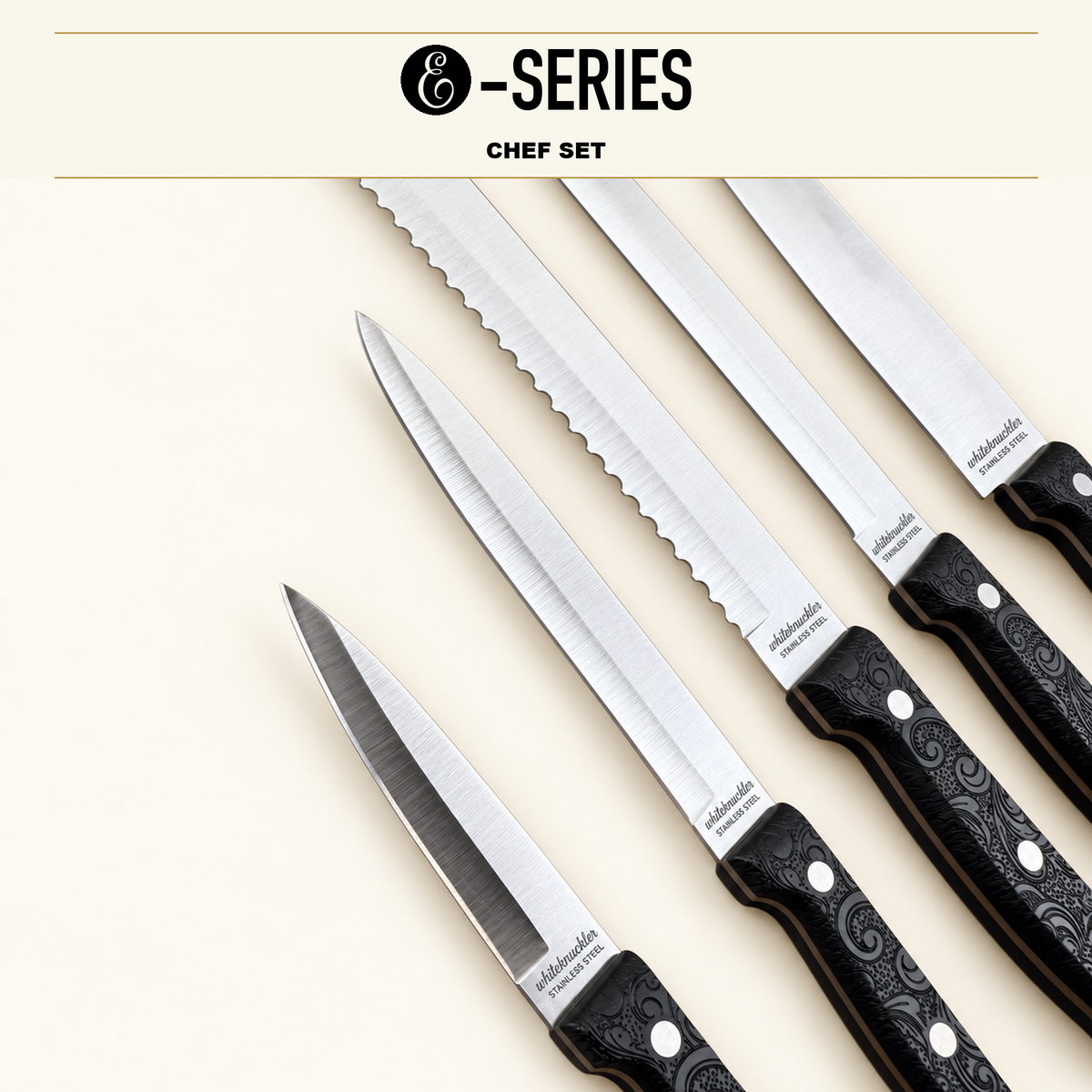 E-Series 5 Piece Chef Set. 420HC Stainless