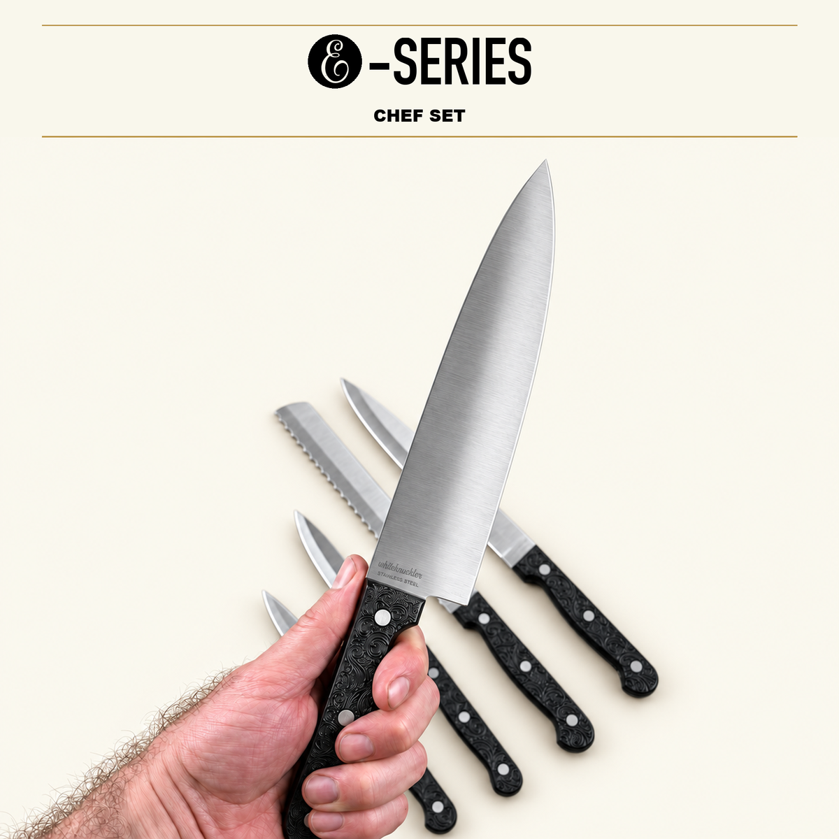 E-Series 5 Piece Chef Set. 420HC Stainless
