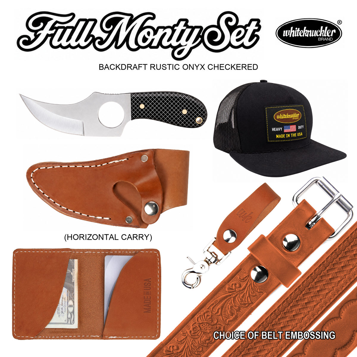 Rustic Onyx Checkered Full Monty Gift Set
