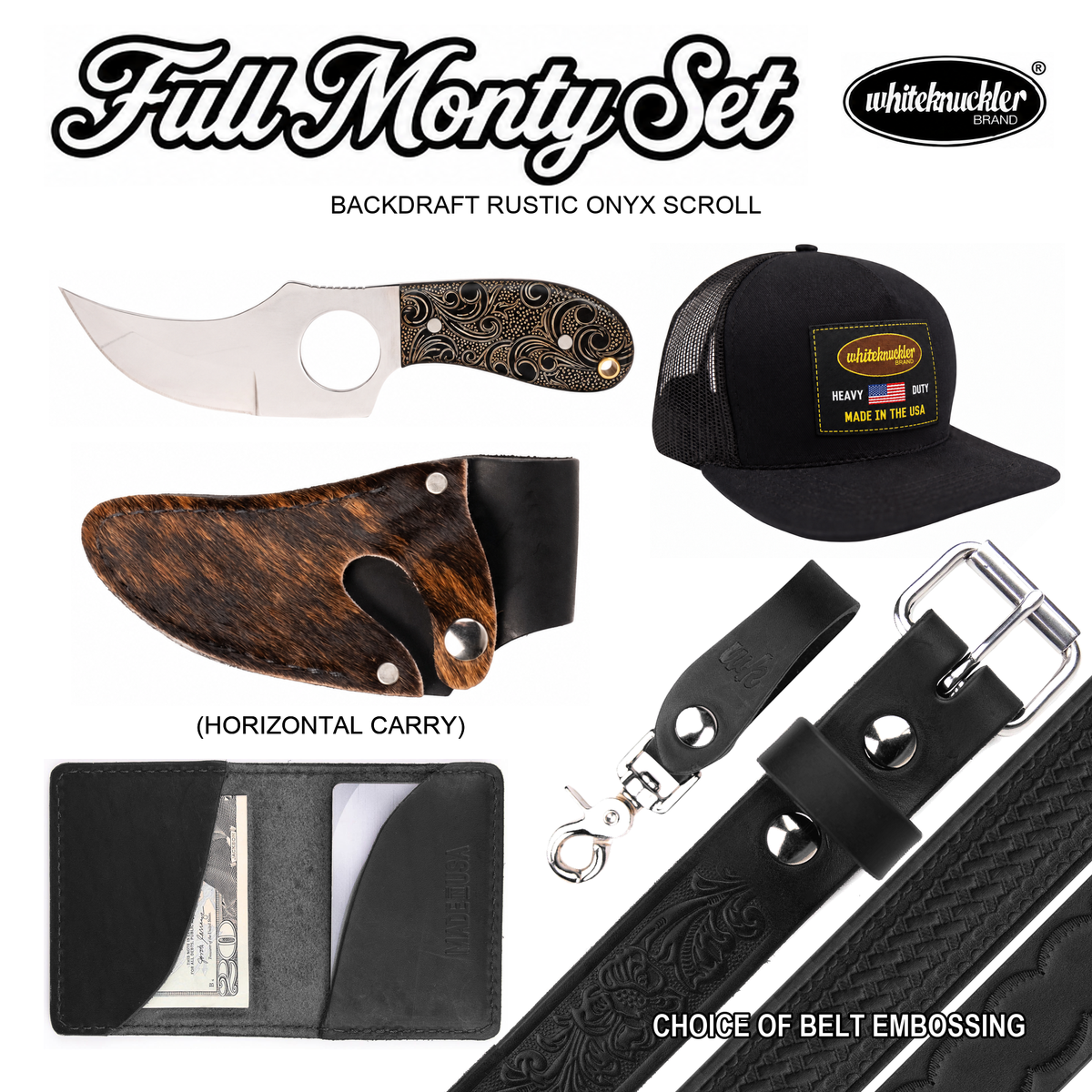 Rustic Onyx Scroll Full Monty Gift Set