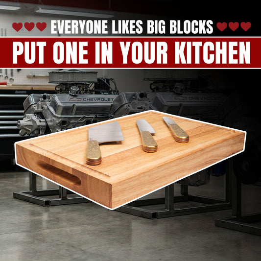 Culinary - Doubloon 3-Piece Knife & Butcher Block Set - High Carbon SS