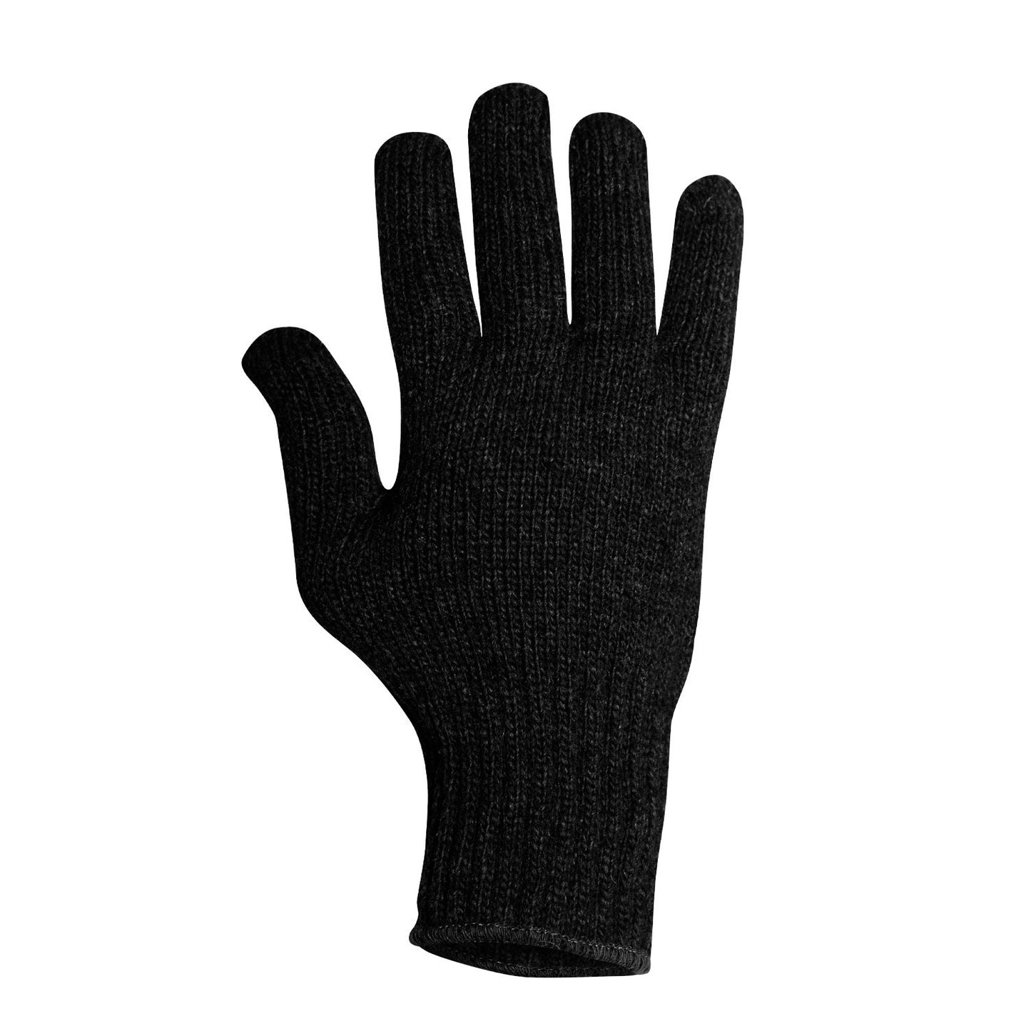 Wool - Black Knit Gloves