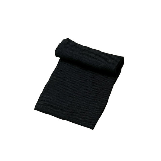 Wool - Black Knit Scarf