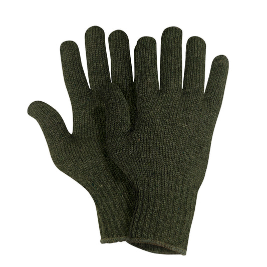 Wool - O.D. Green Knit Gloves