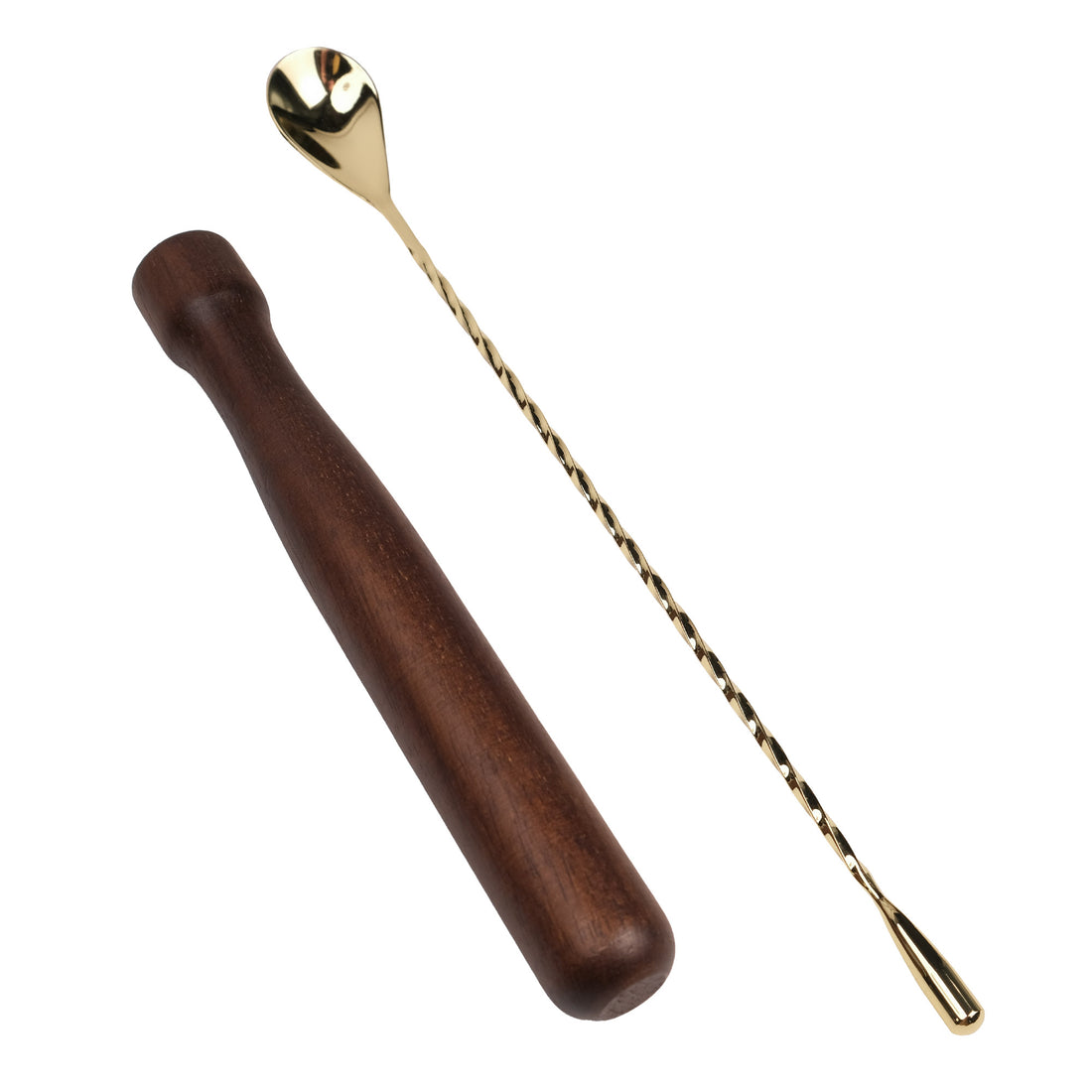 Brass - Muddler & Spoon – Whiteknuckler Brand