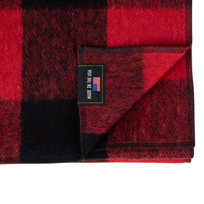Wool - Classic Ladies Red & Black Scarf