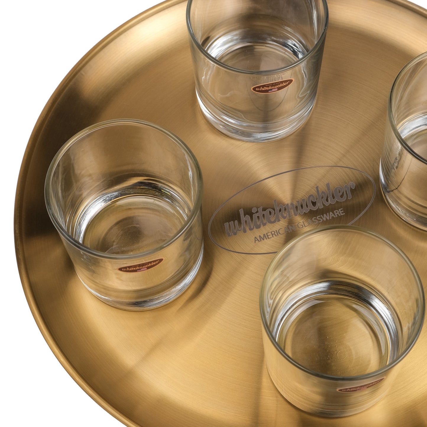 American Glassware - Whiskey Glass Set with Serving Tray