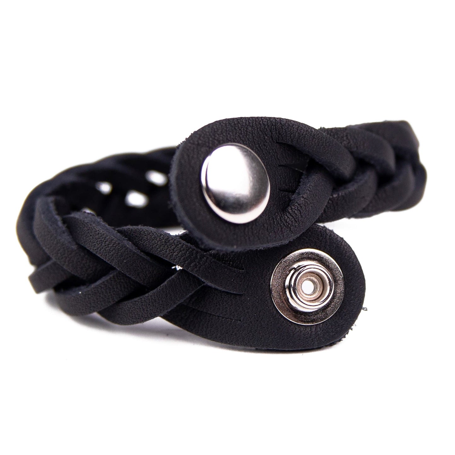 Leather Trinity Braid Bracelet