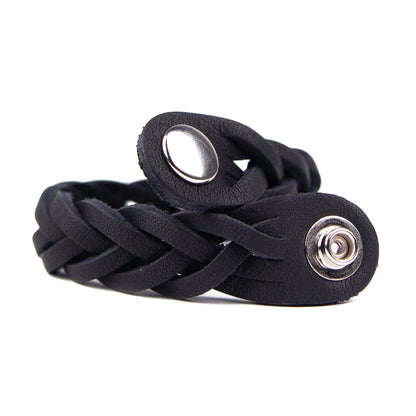 Leather Trinity Braid Bracelet