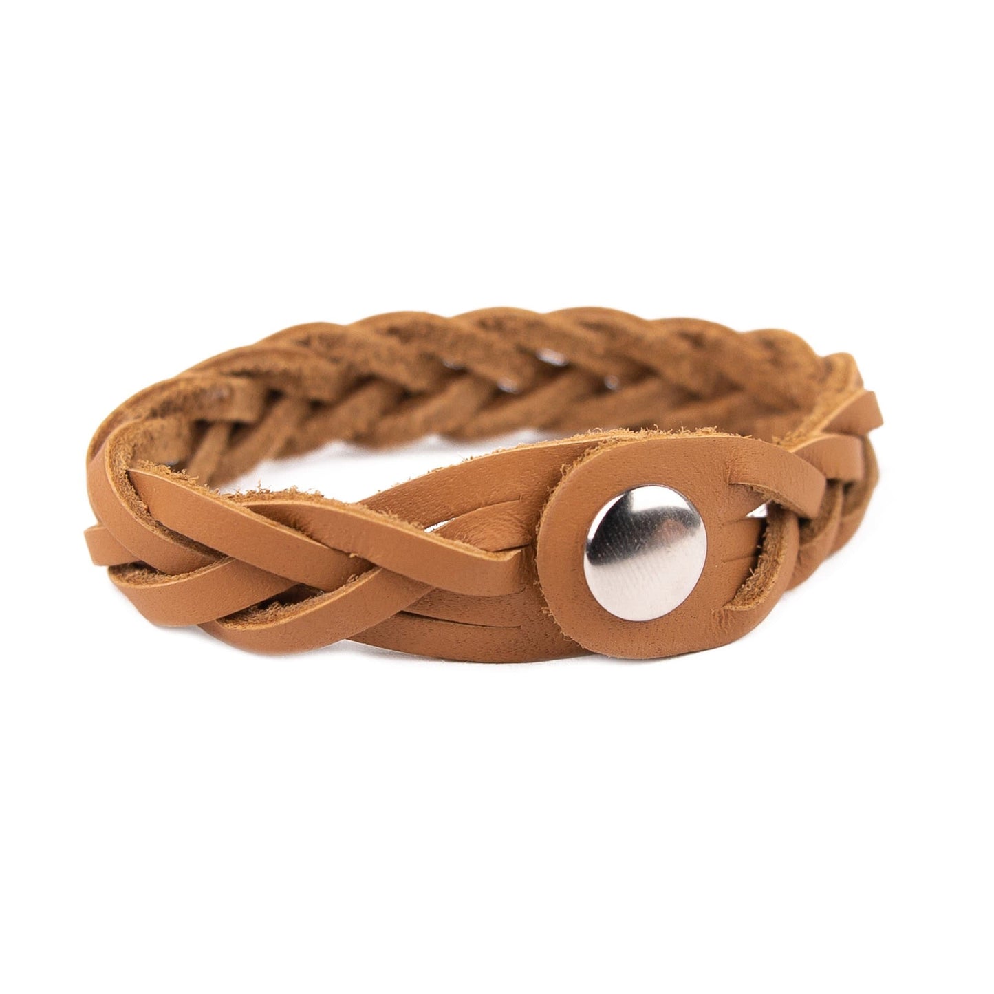 Leather Trinity Braid Bracelet